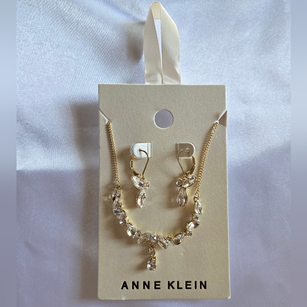 Anne Klein Gold and Silver Earrings Set